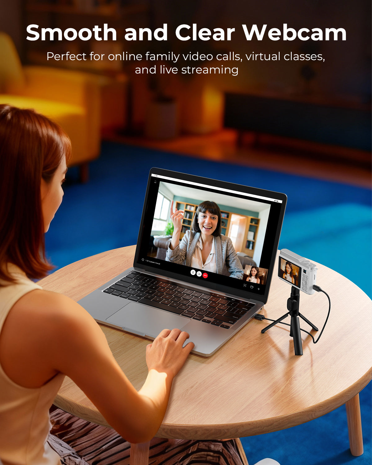 Avaett 4K 64MP Digital Camera with Wi-Fi White