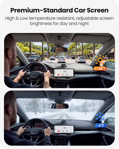 Avaett 9.26 Inch Carplay/Android Auto Screen with 4K Front and HD Rear Dash Cam (T93)