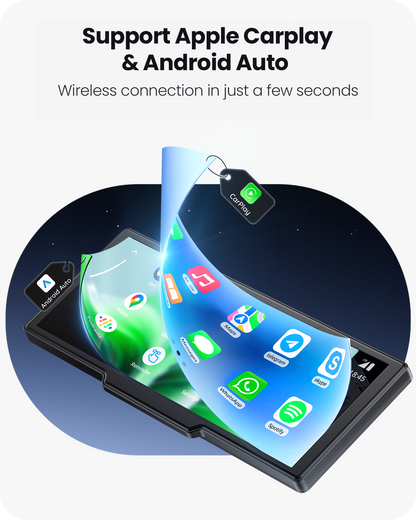 Avaett 9.26 Inch Carplay/Android Auto Screen with 4K Front and HD Rear Dash Cam (T93)