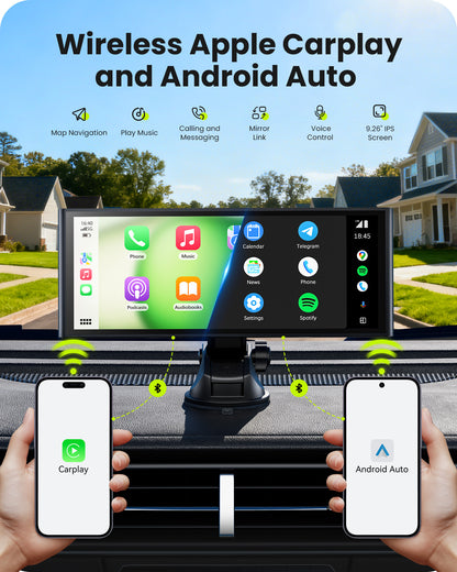 Avaett 9.26 Inch Carplay/Android Auto Screen for Car (RC06)
