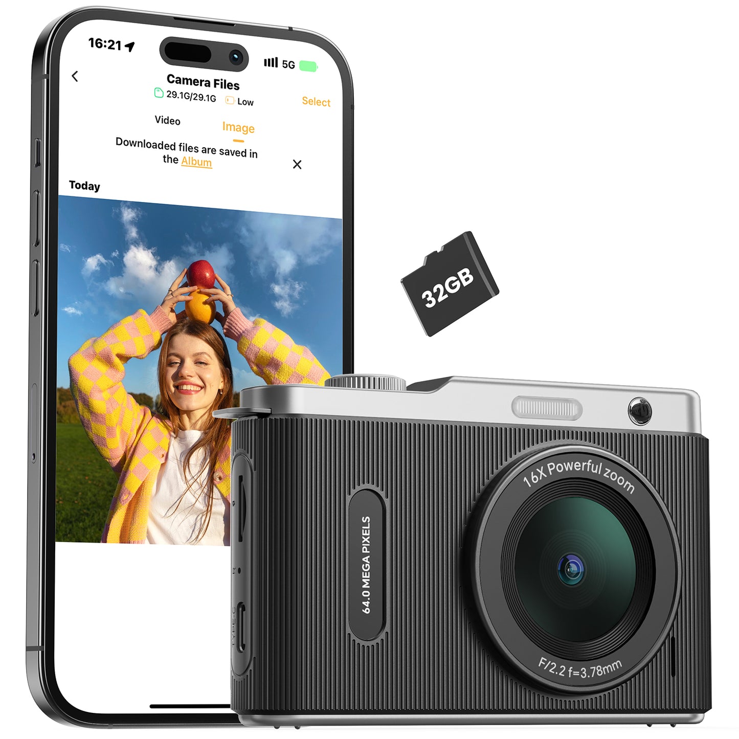 Avaett 4K 64MP Digital Camera with Wi-Fi Black