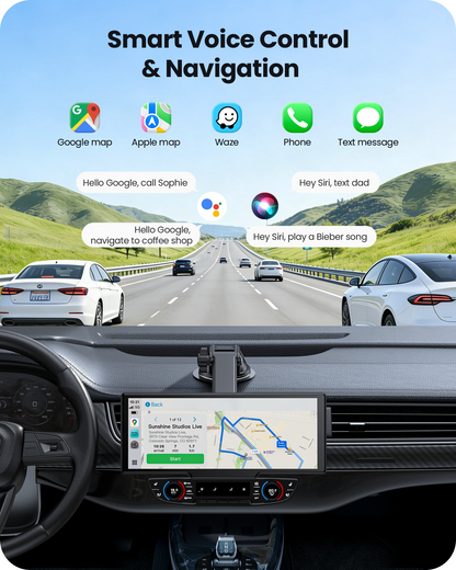 Avaett 9.26 Inch Carplay/Android Auto Screen with 4K Front and HD Rear Dash Cam (T93)