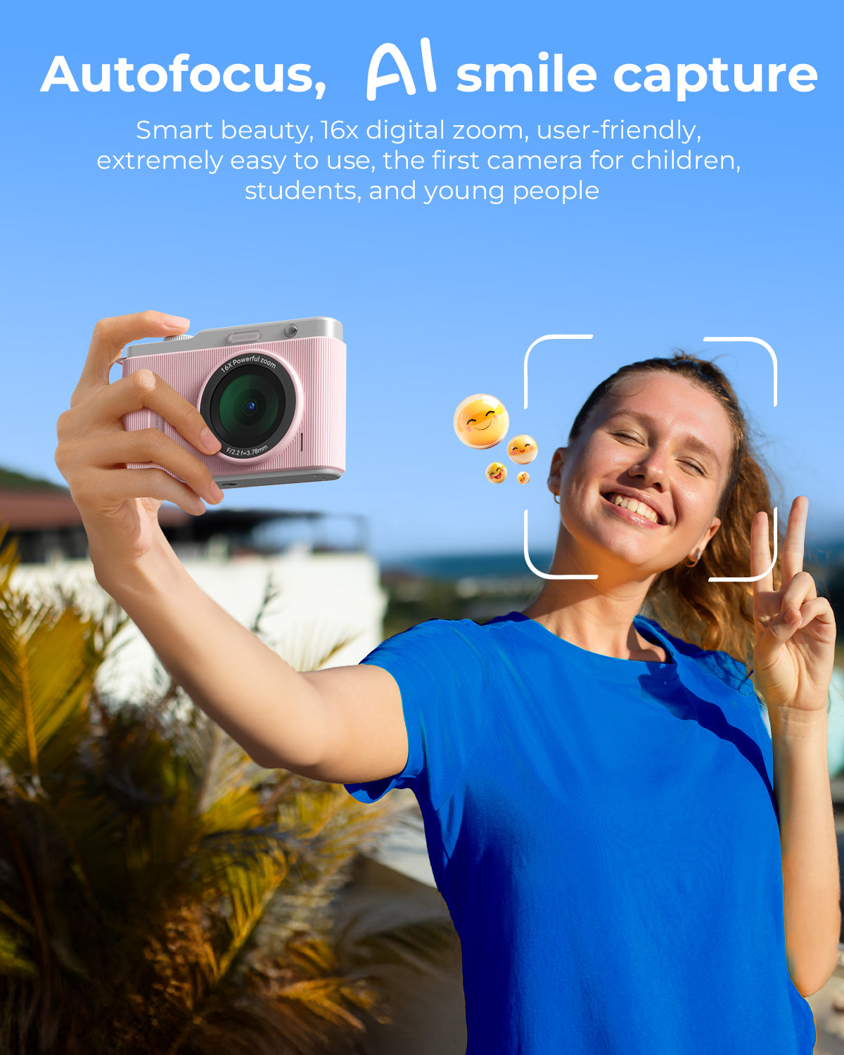 Avaett 4K 64MP Digital Camera with Wi-Fi Pink