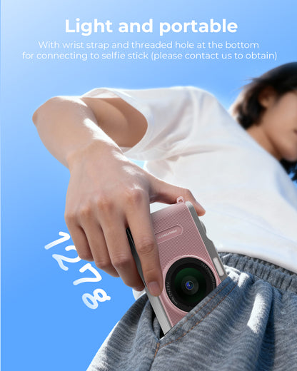 Avaett 4K 64MP Digital Camera with Wi-Fi Pink