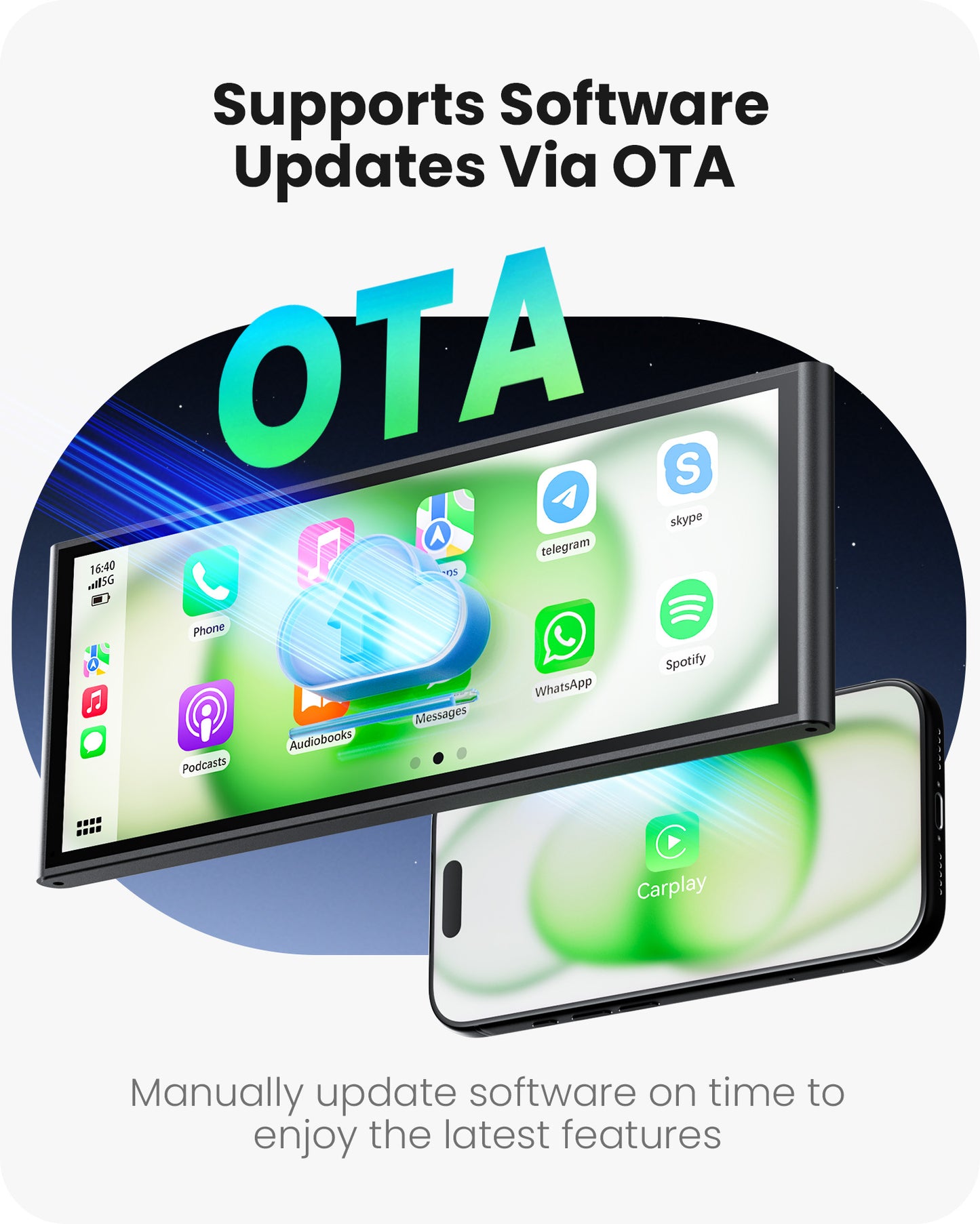 Avaett 9.26 Inch Carplay/Android Auto Screen for Car (RC06)