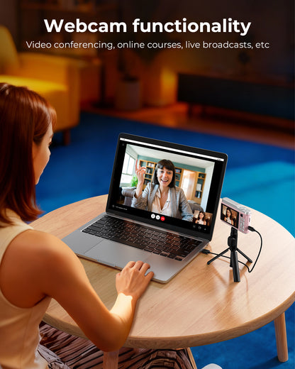 Avaett 4K 64MP Digital Camera with Wi-Fi Pink